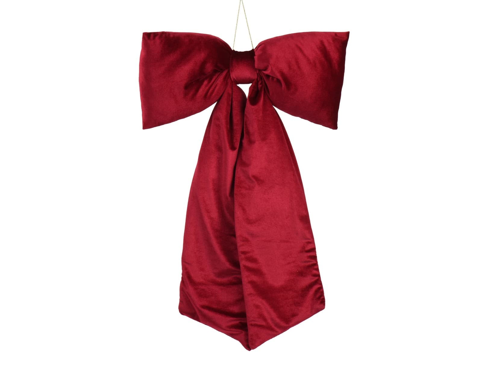 Vianočná zamatová mašľa oxblood červená 80 cm