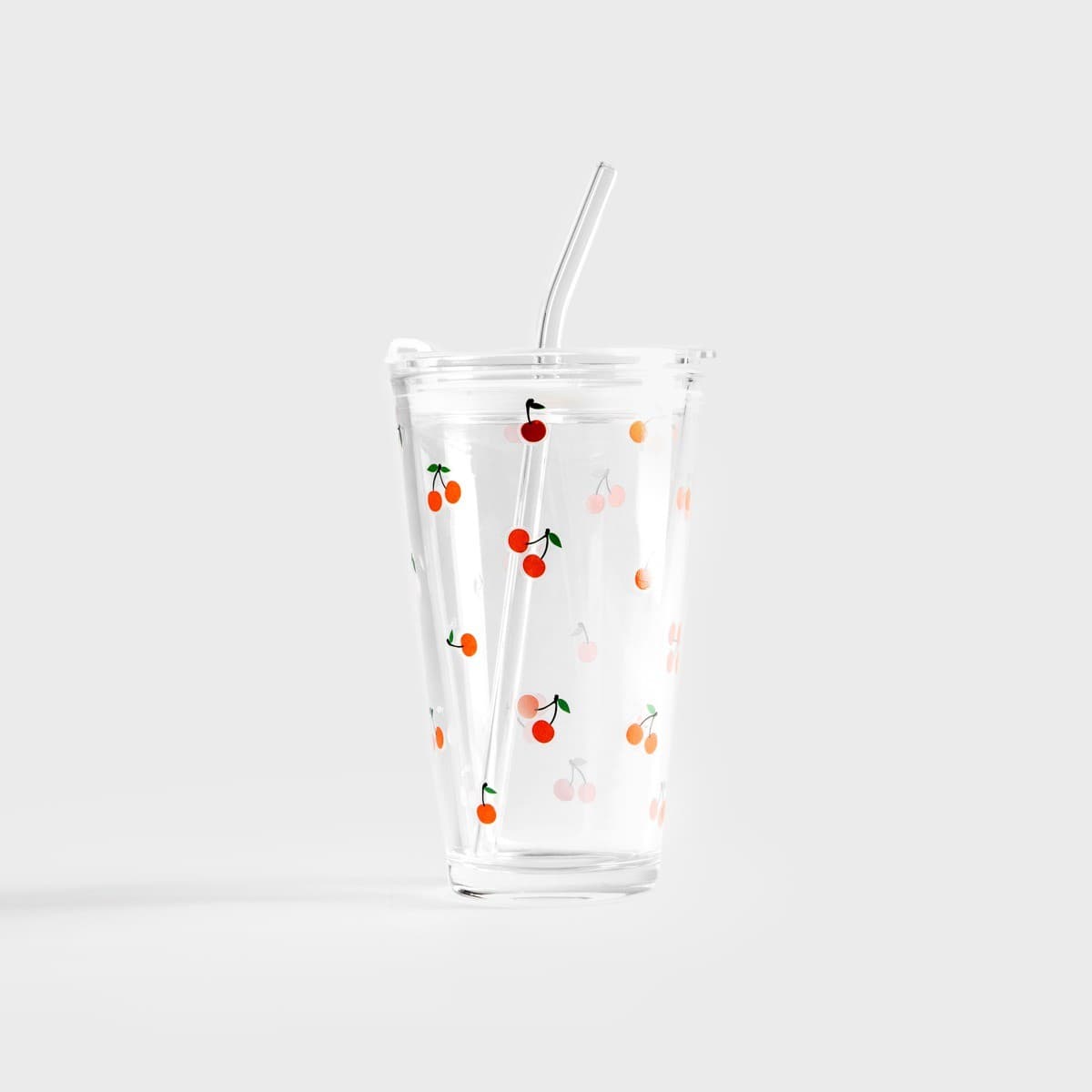 Pohár EMBO SUMMER so slamkou s čerešňami 0,4 l