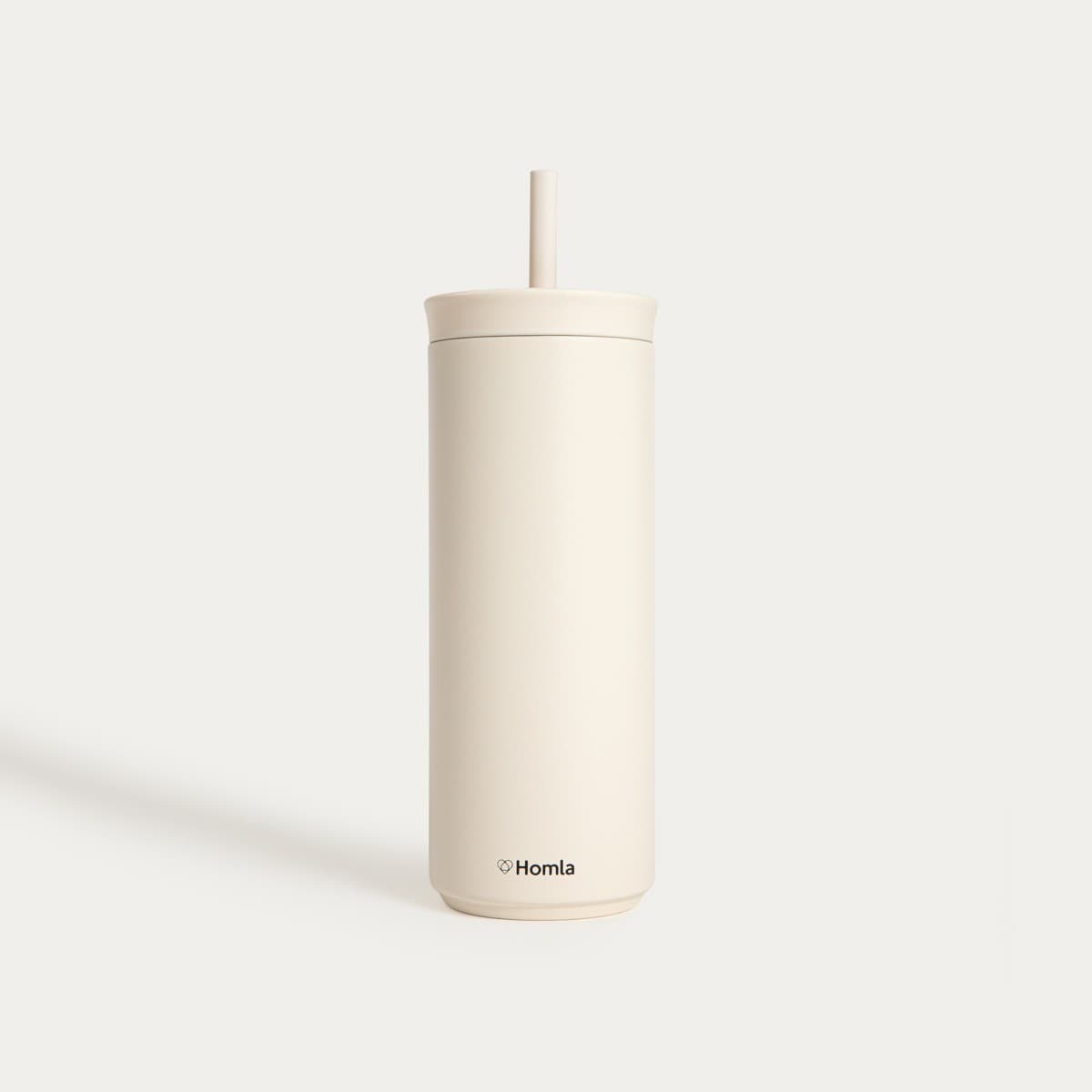 Termohrnček COCOA krémový so slamkou 500 ml