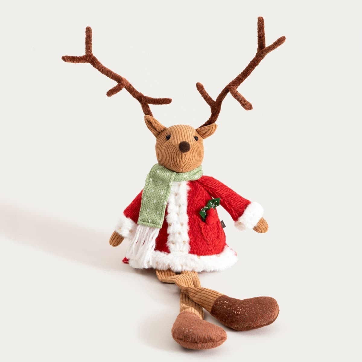 Vianočná dekorácia MAZE sob Mr Reindeer sediaci 53 cm