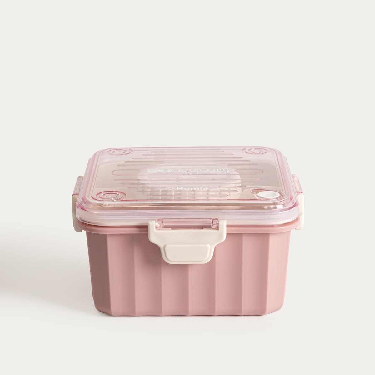 Desiatový box POPPIE ružový s lyžičkou 2,15 l
