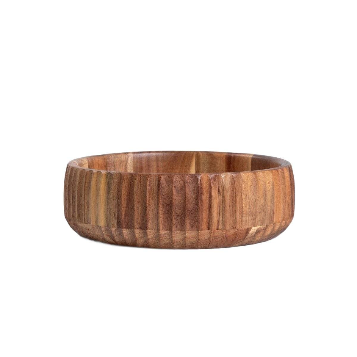 Drevená vrúbkovaná misa RILLET 19 × 6 cm