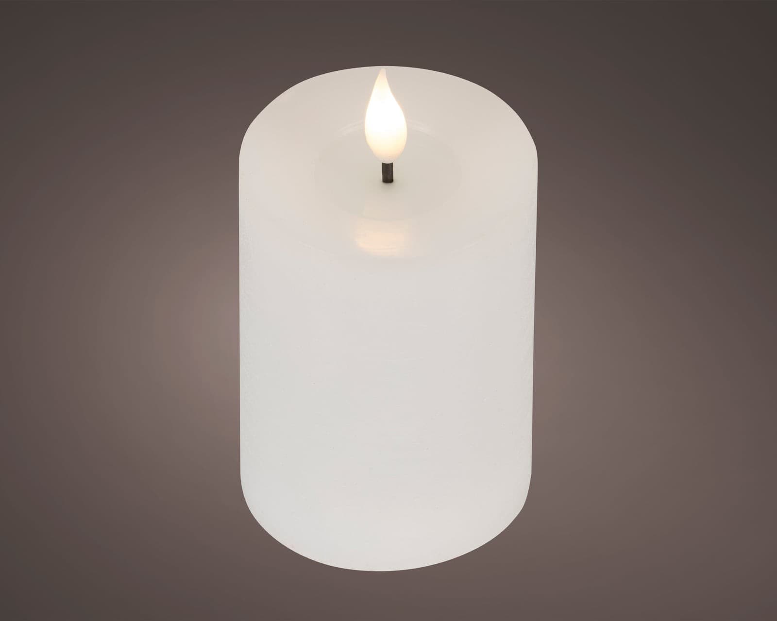 LED sviečka z vosku biela 13,5 cm s efektom plameňa