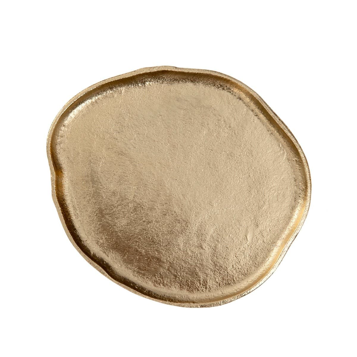 Dekoračný podnos GIRONA zlatý kovový 24 × 21 cm