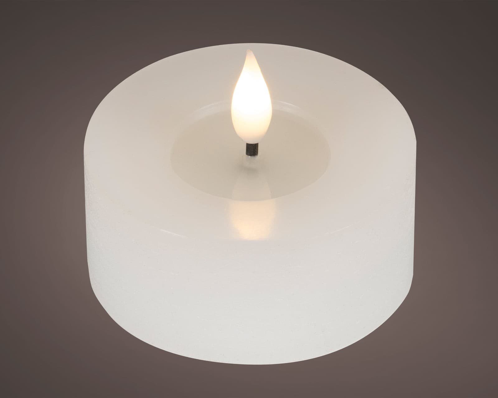 LED čajová sviečka z vosku biela 6 cm