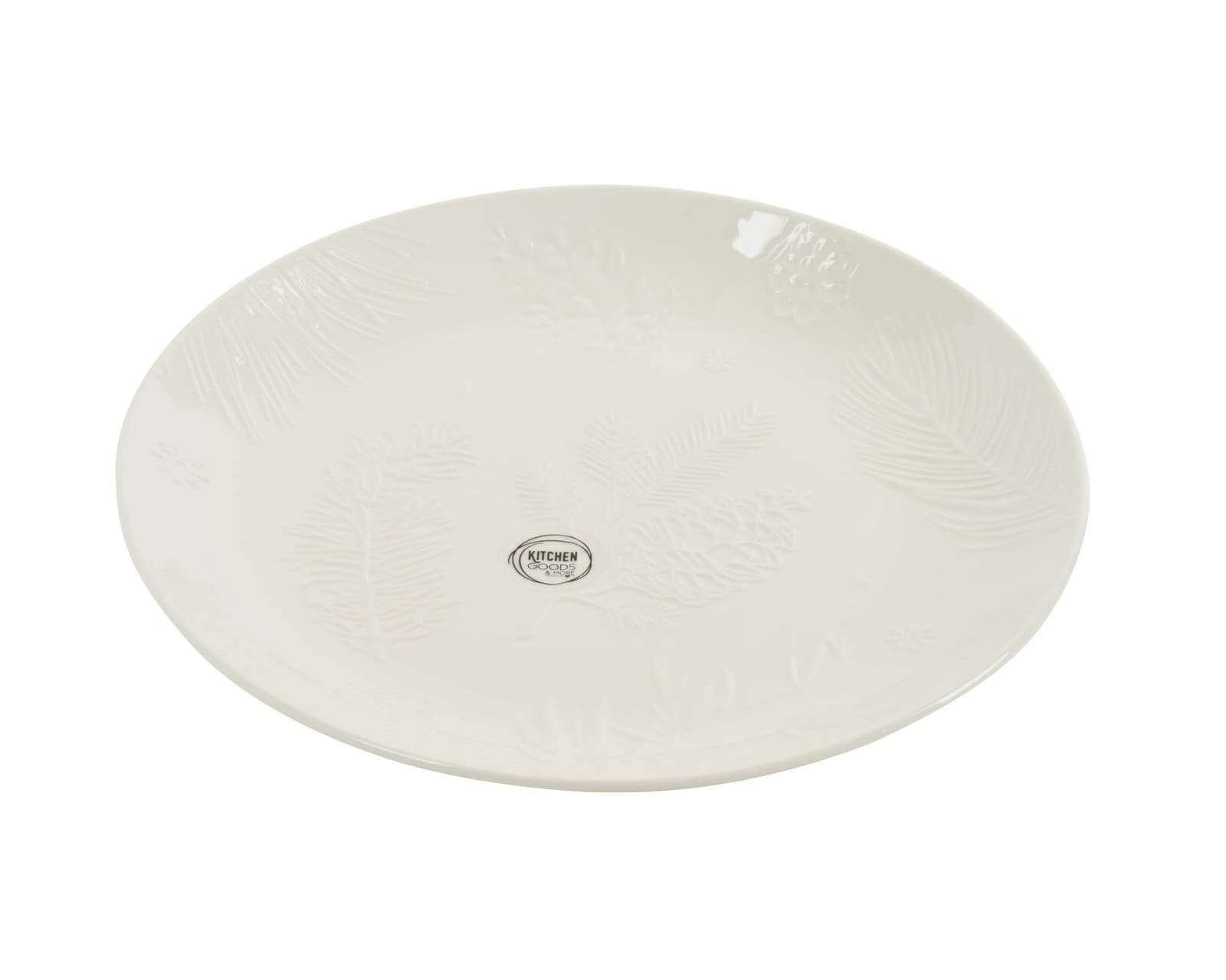 porcelánový tanier na večeru 27,2 cm biely s reliéfom