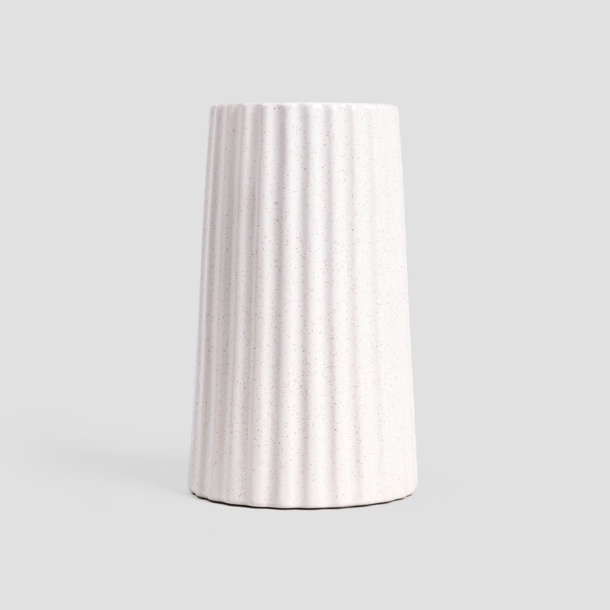 Váza NOVO keramická vrúbkovaná ecru 11,5 × 19,5 cm