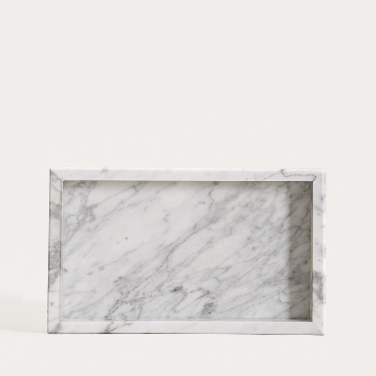 Dekoratívny podnos MARMURI biely mramor 25 × 15 × 3 cm