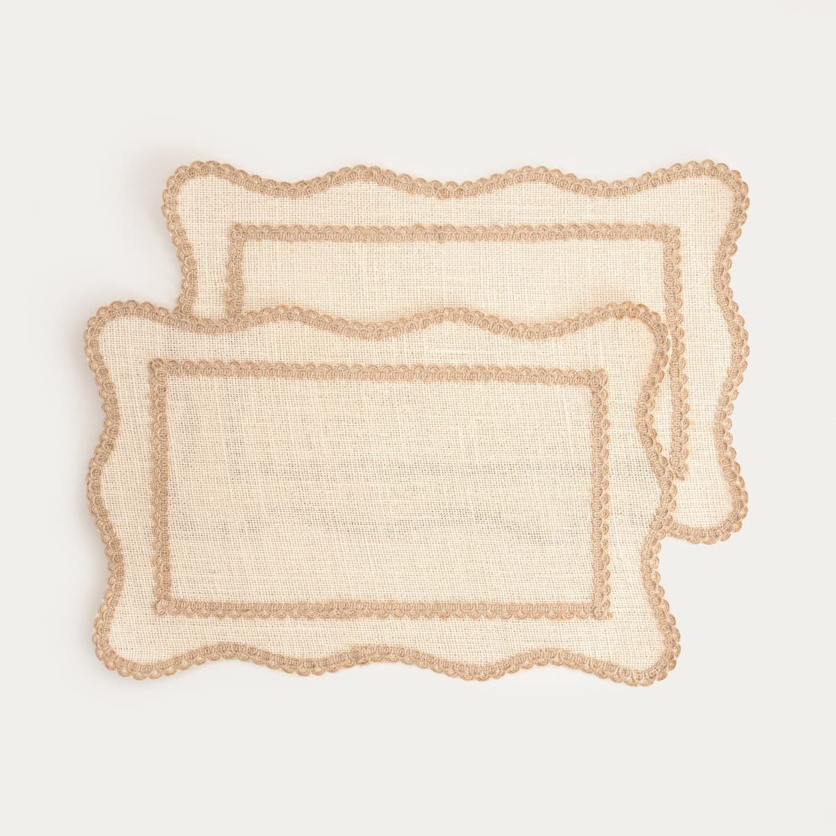 Prestieranie CALMA ekrü s jutovým lemom 2 ks 30 × 45 cm