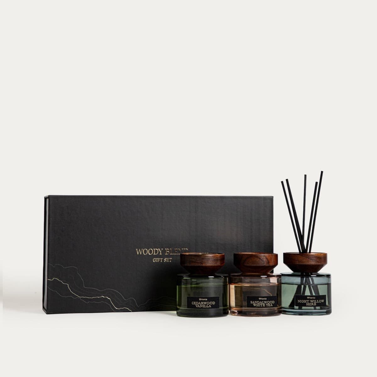 Sada vonných difuzérov WOODY BLEND 3 × 100 ml