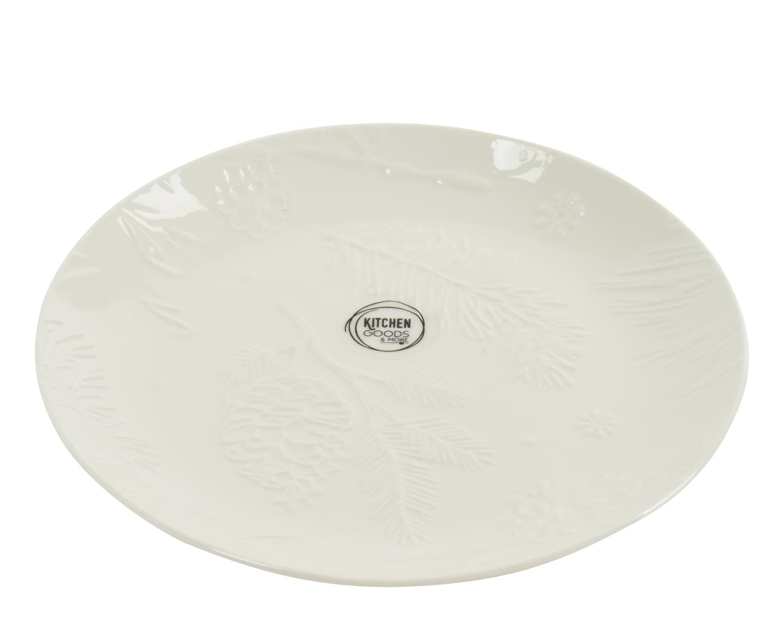 porcelánový raňajkový tanier 20,7 cm biely s reliéfom